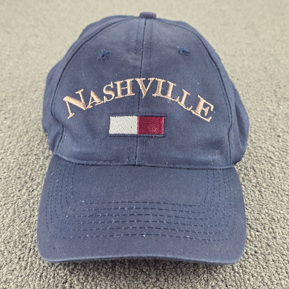 Hoxer Nashville Flag Baseball‎ Cap Unisex Navy Blue Casual Adjustable OSFM